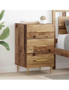 Armadio da Notte con cassetto Legno vecchio 40 x 40 x 66 cm