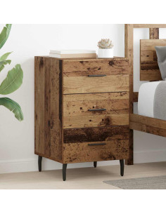 Armadio da Notte con cassetto Legno vecchio 40 x 40 x 66 cm