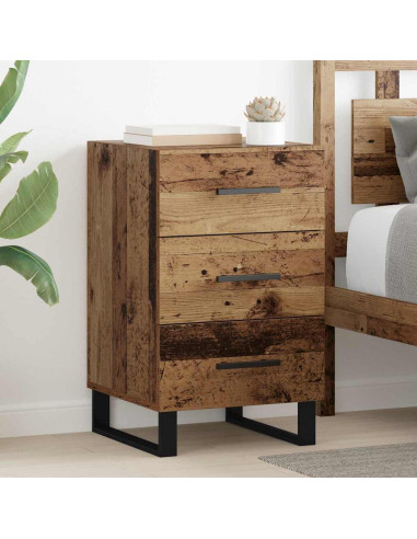 Armadio da Notte con cassetto Legno vecchio 40 x 40 x 66 cm