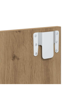 Armadio da Notte 2 pcs Rovere artigianale 50 x 32.5 x 80cm