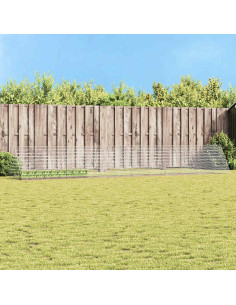 Gabbia per Conigli Argento 215 x 100 x 85 cm Acciaio zincato