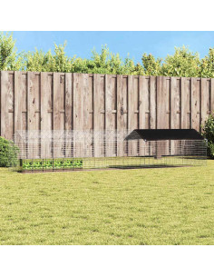 Gabbia per Conigli Argento 400 x 78 x 78 cm Acciaio zincato