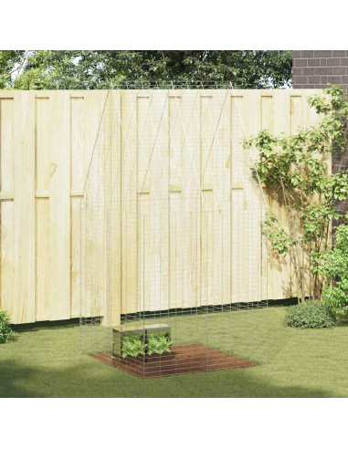 Gabbia per Conigli Argento 400 x 100 x 210 cm Acciaio zincato