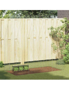 Gabbia per Conigli Argento 400 x 100 x 210 cm Acciaio zincato