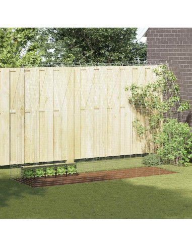 Gabbia per Conigli Argento 300 x 100 x 210 cm Acciaio zincato