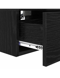 Armadio da Notte Rovere Nero 34 x 30 x 20 cm Legno multistrato