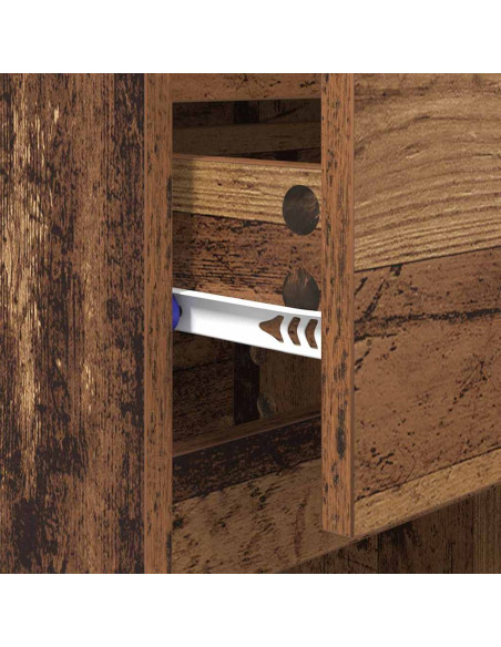 Armadio da Notte con cassetto Legno vecchio 40 x 35 x 70 cm