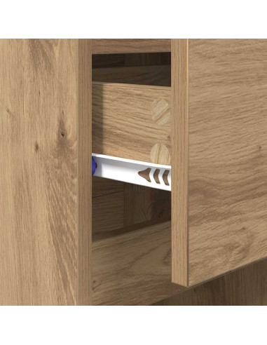 Armadio da Notte 2 pcs Rovere artigianale 40 x 35 x 70 cm