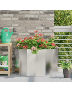 Fioriera Argento 90 x 45 x 50 cm Acciaio inossidabile