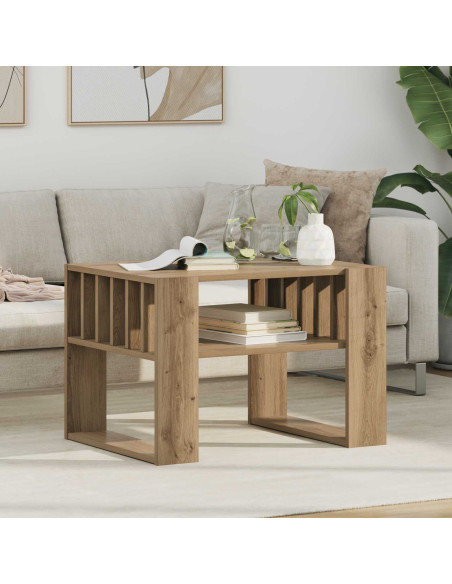 Tavolino da salotto Rovere artigianale 66 x 49,5 x 45 cm