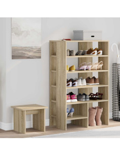Mobile per scarpe 2 pcs Rovere Sonoma Legno multistrato
