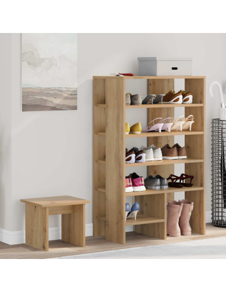 Mobile per scarpe 2 pcs Rovere artigianale Legno multistrato