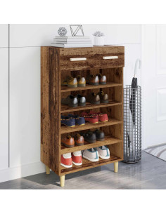 Mobile per scarpe con cassetto Legno vecchio 60 x 35 x 105 cm