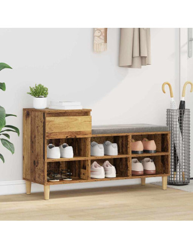 Mobile per scarpe con cassetto Legno vecchio 102 x 36 x 60 cm