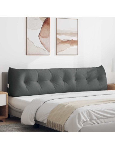 Cuscino per Schiena Grigio scuro 200 x 24 x 50 cm Tessuto
