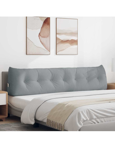 Cuscino per Schiena Grigio chiaro 200 x 24 x 50 cm Tessuto