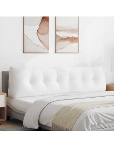 Cuscino per Schiena Bianco 180 x 24 x 50 cm Tessuto