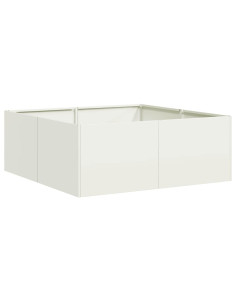 Fioriera Bianca 80x80x30 cm in Acciaio