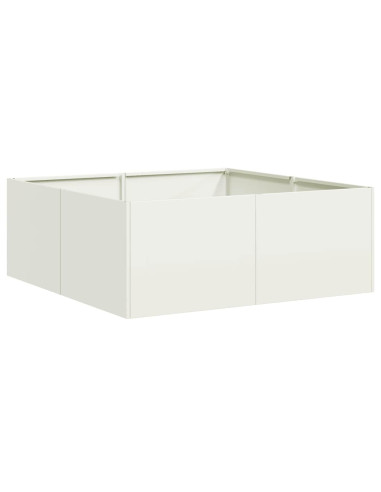 Fioriera Bianca 80x80x30 cm in Acciaio