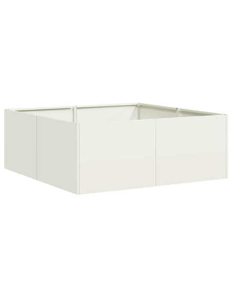 Fioriera Bianca 80x80x30 cm in Acciaio