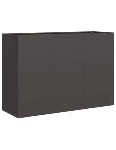 Fioriera Nera 120x40x80 cm in Acciaio Laminato a Freddo