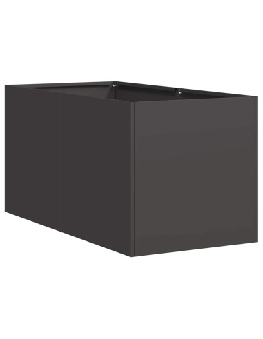 Fioriera Nera 40x80x40 cm in Acciaio Laminato a Freddo