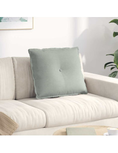 Cuscino per Schiena Grigio chiaro 60 x 50 cm Tessuto in Cords