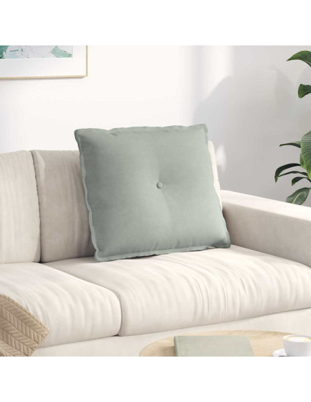 Cuscino per Schiena Grigio chiaro 60 x 50 cm Tessuto in Cords