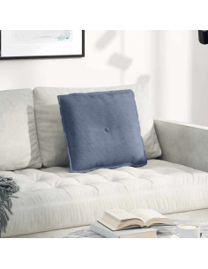 Cuscino per Schiena Blu 50 x 45 cm Tessuto in Cords
