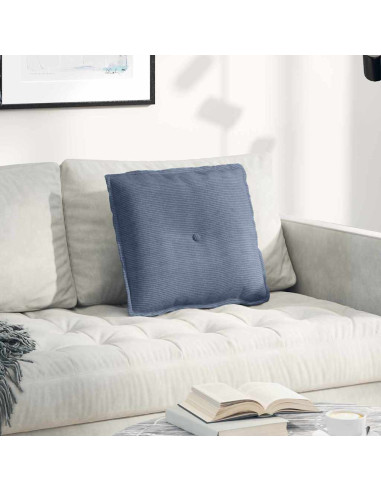 Cuscino per Schiena Blu 50 x 45 cm Tessuto in Cords