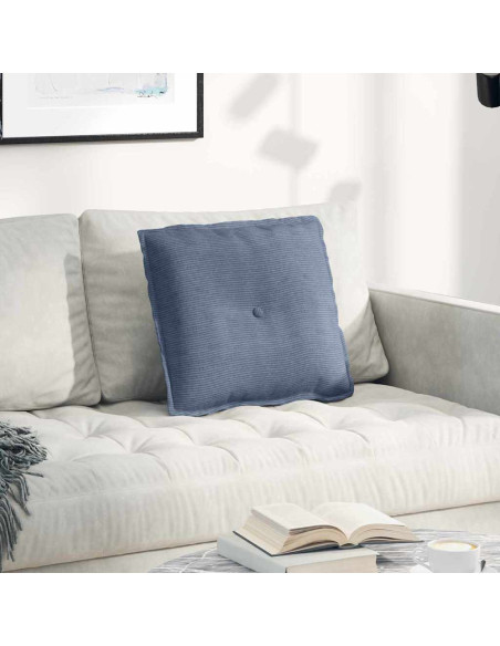 Cuscino per Schiena Blu 50 x 45 cm Tessuto in Cords