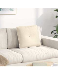 Cuscino per Schiena Crema 50 x 45 cm Tessuto in Cords