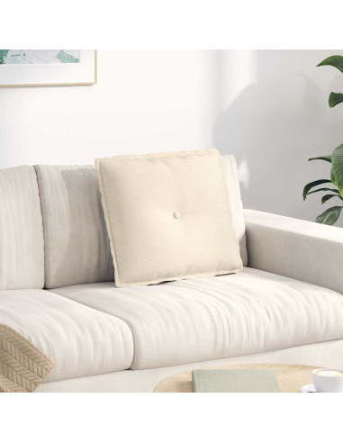 Cuscino per Schiena Crema 50 x 45 cm Tessuto in Cords
