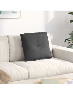 Cuscino per Schiena Grigio scuro 50 x 45 cm Tessuto in Cords