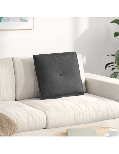 Cuscino per Schiena Grigio scuro 50 x 45 cm Tessuto in Cords