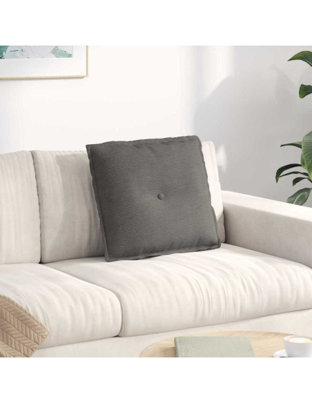 Cuscino per Schiena Grigio chiaro 50 x 45 cm Tessuto in Cords