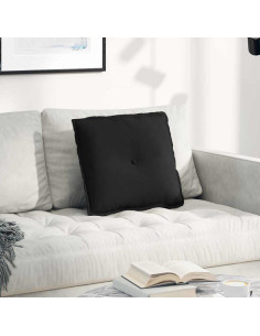 Cuscino per Schiena Nero 50 x 45 cm Tessuto in Microfibra