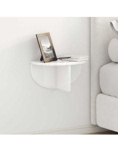 Scaffale da parete 2 pcs Bianco Lucido 38 x 19 x 19 cm