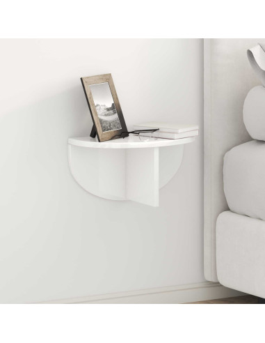 Scaffale da parete 2 pcs Bianco Lucido 38 x 19 x 19 cm