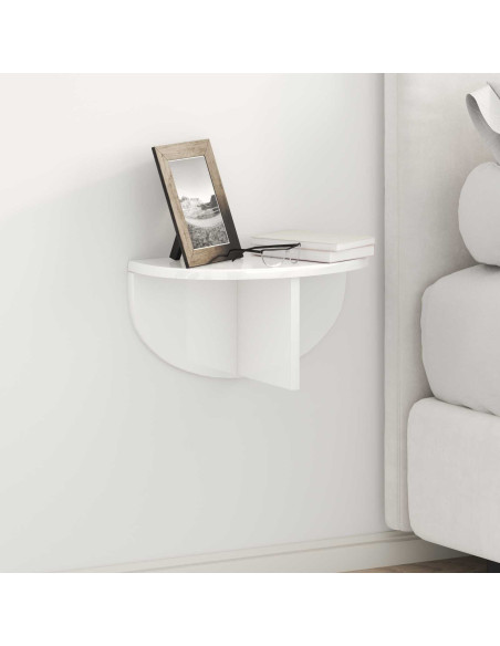 Scaffale da parete 2 pcs Bianco Lucido 38 x 19 x 19 cm