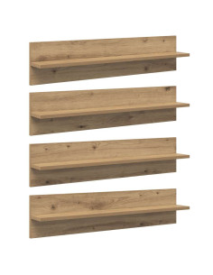 Scaffali da parete 4 pcs Rovere artigianale 80 x 11,5 x 18 cm