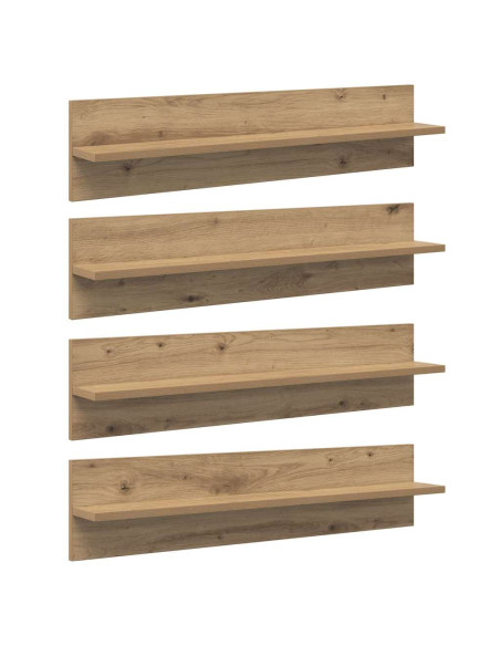 Scaffali da parete 4 pcs Rovere artigianale 80 x 11,5 x 18 cm
