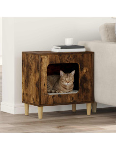 Casa per Gatti Rovere fumé 51 x 30 x 52 cm Legno multistrato
