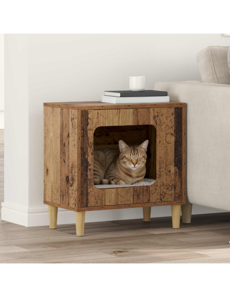 Casa per Gatti Legno vecchio 51 x 30 x 52 cm Legno multistrato