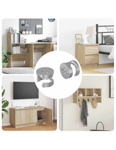 Dadi con bloccaggio a cam 2 pcs Argento 12 x 10 mm Acciaio 2