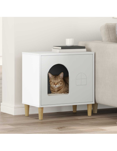 Casa per Gatti Bianco 51 x 30 x 52 cm Legno multistrato