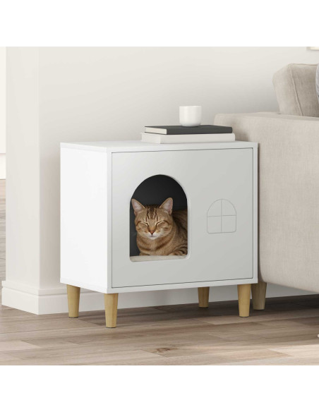 Casa per Gatti Bianco 51 x 30 x 52 cm Legno multistrato