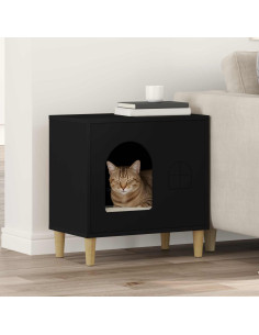 Casa per Gatti Nero 51 x 30 x 52 cm Legno multistrato