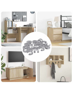 Dadi con bloccaggio a cam 8372 pcs Argento Acciaio