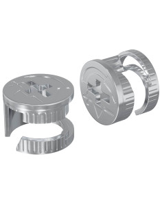 Dadi con bloccaggio a cam 2 pcs Argento 15 x 11,5 mm Acciaio